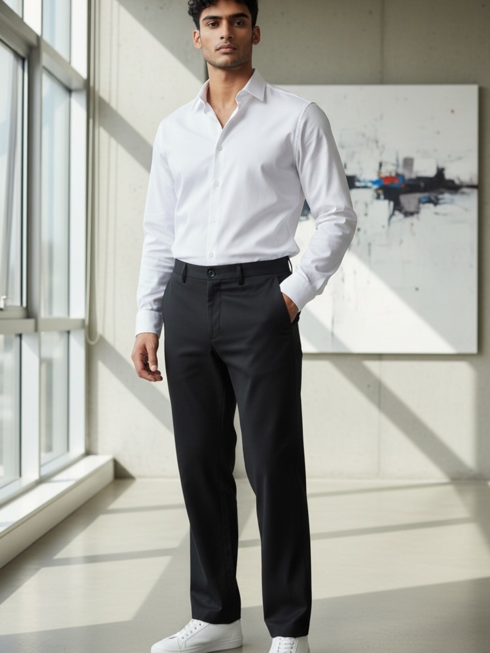 NWT Men's Black Dress Pants - Classic Straight Fit 32x30
